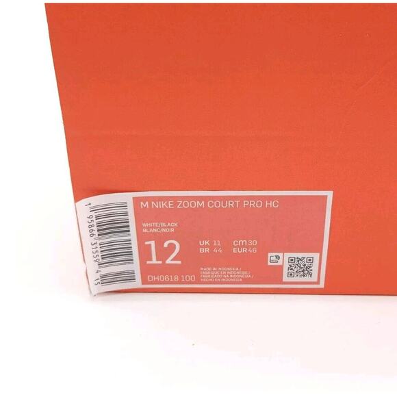 Nike (Mens 12) Zoom Court Pro HC Hard Court Tennis Lace Up Shoes White Sneakers‎ - Picture 7 of 7